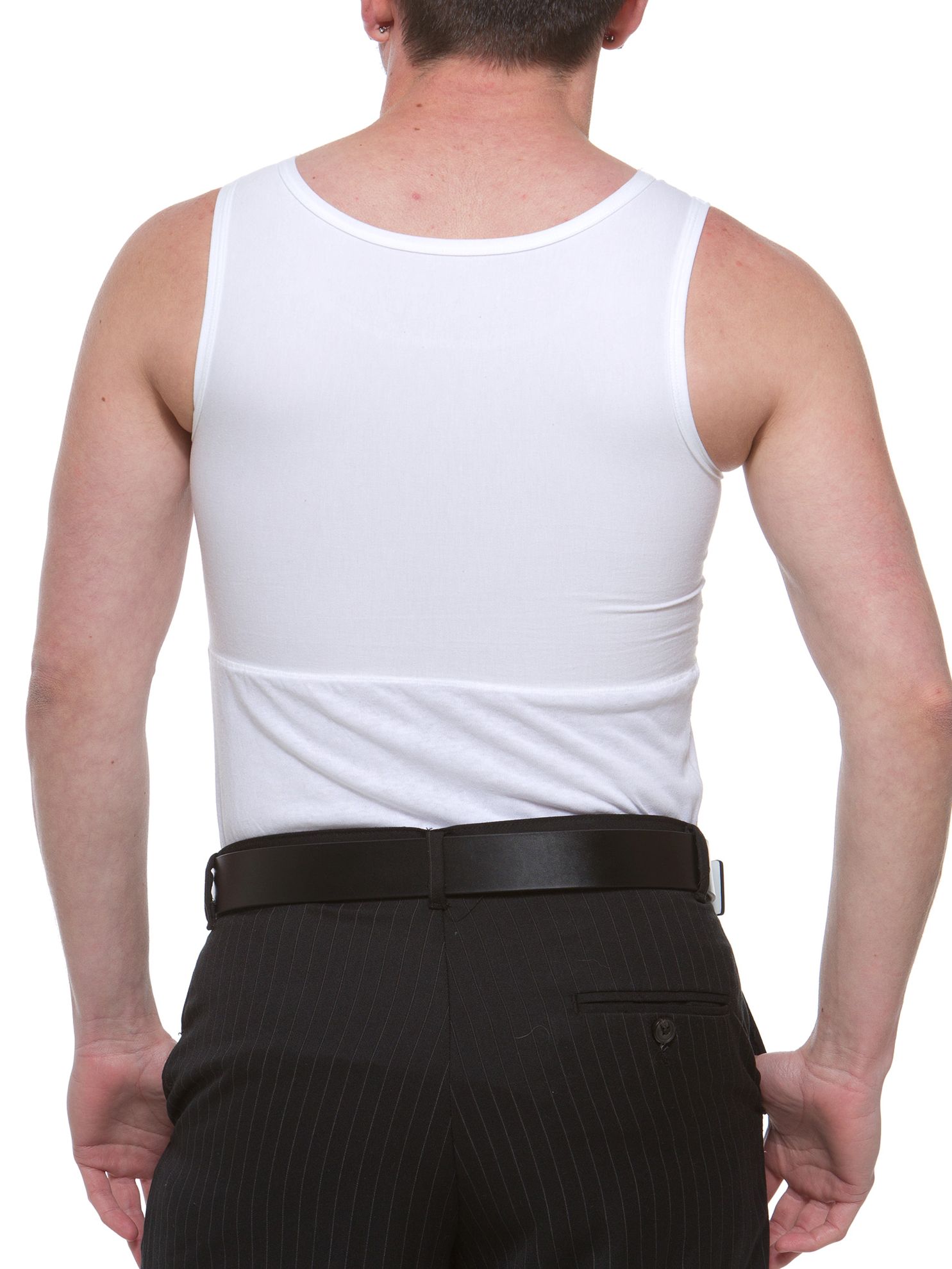 Buy Underworks Mens Extreme Gynecomastia Chest Binder Girdle T-Shirt 2X  White at