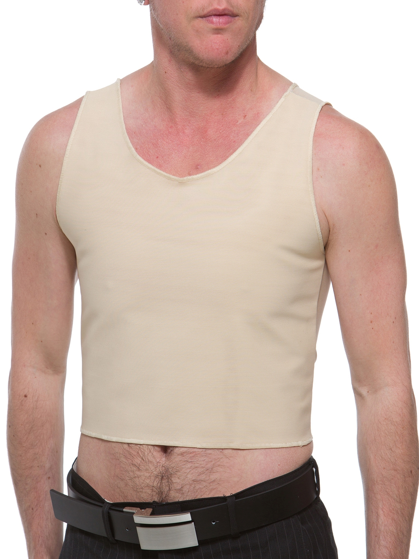Underworks The Cotton Lined Power Chest Binder Top - White - XS